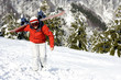 woman with snowboard