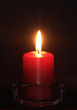 red candle light