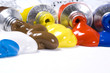 close-up picture of different colours of paint close-up picture of different colours of paint