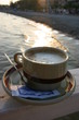 cafe en la playa