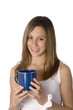 teen girl with coffee mug