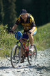 biker on mountain road