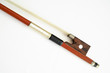 musical instruments: violin bow closeup