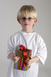 boy with a present for mothersday