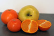 mandarines et pomme