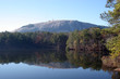 stone mountain, reflected in a lake stone mountain, reflected in a lake