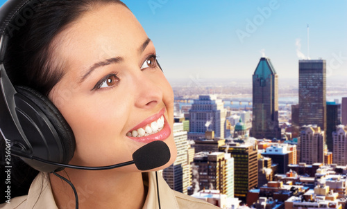 Photo: call center operator call center operator