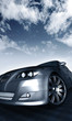 silver car illustration