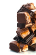 a mountain of chocolate bars