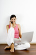 woman with laptop