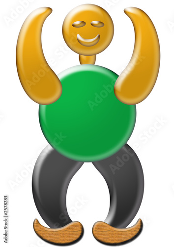 Illustration: cartoon with arms in the air... cartoon with arms in the air...