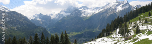 kandersteg valley, alps, switzerland, panorama