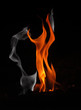 smoke and flame