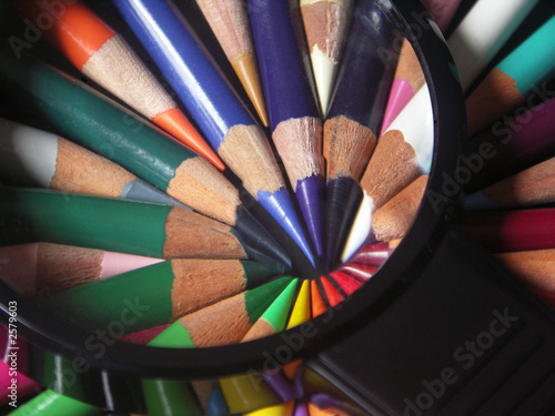 colored pencils magnified colored pencils magnified