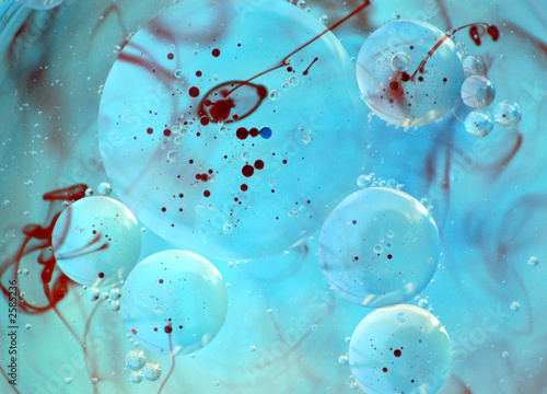 Photo: floating oil bubbles floating oil bubbles