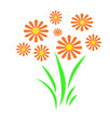 orange flower garden