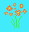orange flower garden