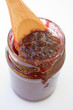 raspberry jam, jelly or preserves jar
