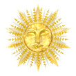 sun gold metallic mask