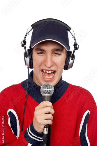 Photo: disc jockey singing disc jockey singing