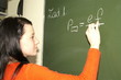 writing on the blackboard