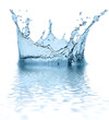 sparks of blue water on a white background ... sparks of blue water on a white background ...