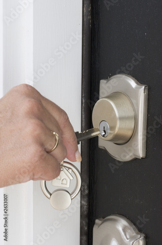 unlocking the door