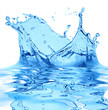 sparks of blue water on a white background ... sparks of blue water on a white background ...