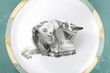 dollar as meal on a plate