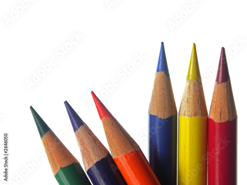 colored pencils on white background colored pencils on white background