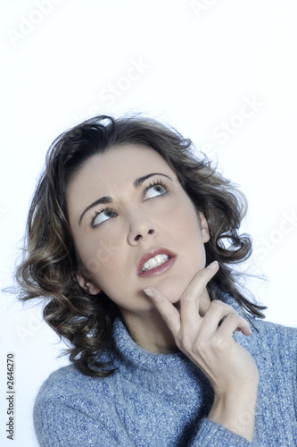 young funny and interrogative woman