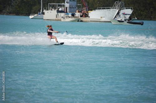 Photo: woman wake boarding woman wake boarding
