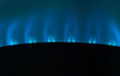 gentle blue flames on black background