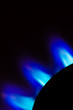 blue flames sun