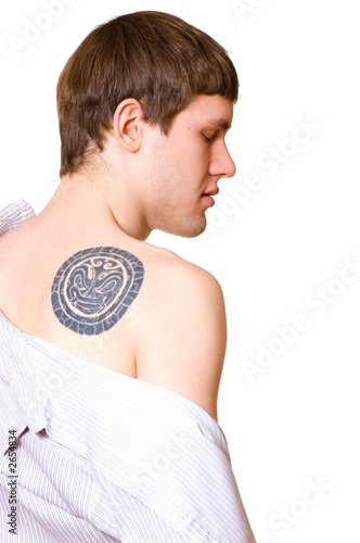 Photo: handsome guy with tatoo handsome guy with tatoo