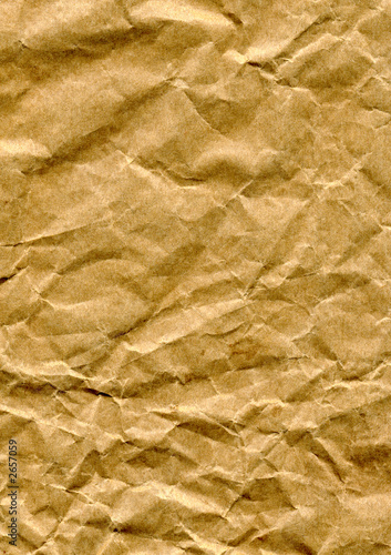 crumpled brown paper bag