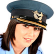 Photo: closeup of beautiful brunette female police officer closeup of beautiful brunette female police officer