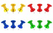 colored transparent pushpins