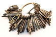 bunch of keys with padlock bunch of keys with padlock