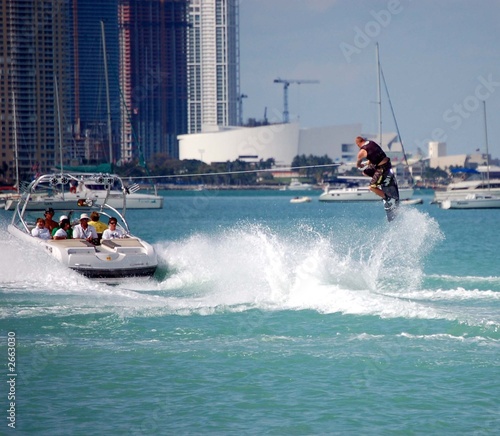 Photo: wake boarding on biscayne bay wake boarding on biscayne bay