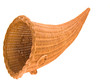 wicker cornucopia basket