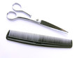 comb and scissors