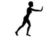 femme en action pousser gauche