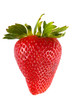 red strawberry isolated on white