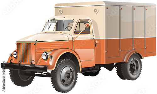 Illustration: retro van isolated retro van isolated