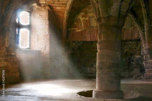 spring light through an ancient window