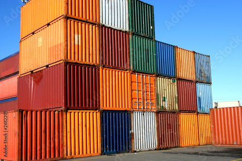 Photo: containers waiting to be loaded containers waiting to be loaded