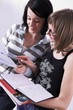 discussing homework