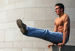 muscular gymnast
