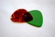 guitar picks on white